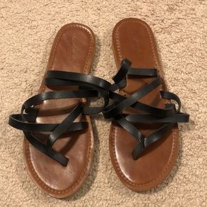 Black strappy sandals